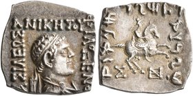BAKTRIA, Indo-Greek Kingdom. Philoxenos, circa 125-110 BC. Drachm (Silver, 15x15 mm, 2.51 g, 12 h), Indian standard, uncertain mint in Paropamisadai o...