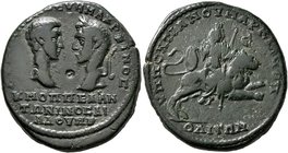 MOESIA INFERIOR. Marcianopolis. Macrinus, with Diadumenian as Caesar, 217-218. Pentassarion (Bronze, 28 mm, 11.87 g, 1 h), Pontianus, legatus consular...