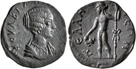 ACHAEA. Pellene. Plautilla, Augusta, 202-205. Assarion (Bronze, 21 mm, 5.23 g, 1 h). ΦOYΛBIA ΠΛAYTIΛΛA Draped bust of Plautilla to right. Rev. ΠЄΛΛHNЄ...