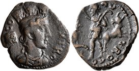 TROAS. Alexandria Troas. Pseudo-autonomous issue. 'As' (Bronze, 22 mm, 4.75 g, 7 h), time of Trebonianus Gallus, 251-253. CO ALEX TRO Turreted and dra...