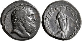 LYDIA. Maeonia. Pseudo-autonomous issue. Hemiassarion (Bronze, 19 mm, 5.28 g, 7 h), Philopator, magistrate. Time of Trajan, 98-117. Head of Herakles t...