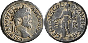 PISIDIA. Antiochia. Septimius Severus, 193-211. 'Sestertius' (Bronze, 31 mm, 24.36 g, 12 h). L SEPT SEV PERT AVG IMP P P Laureate head of Septimius Se...