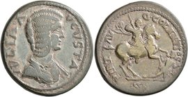 PISIDIA. Antiochia. Julia Domna, Augusta, 193-217. 'Sestertius' (Orichalcum, 34 mm, 25.94 g, 6 h), 211-217. IVLIA AVGVSTA Draped bust of Julia Domna t...