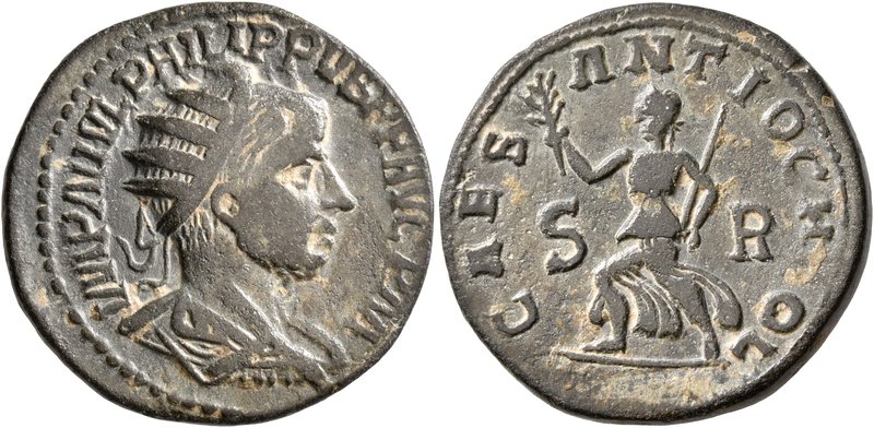 PISIDIA. Antiochia. Philip I, 244-249. 'Dupondius' (Bronze, 26 mm, 11.68 g, 7 h)...