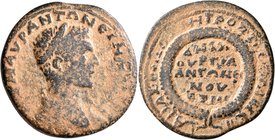 CILICIA. Anazarbus. Elagabalus, 218-222. Hexassarion (Bronze, 34 mm, 18.87 g, 7 h), CY 240 = 221/2. AY K M AYP ANTΩNЄINOC CЄB Bust of Elagabalus to ri...