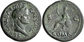 Galba, 68-69. Sestertius (Orichalcum, 36 mm, 27.42 g, 7 h), Rome, June-August 68. SER GALBA IMP CAES AVG Laureate and draped bust of Galba to right. R...