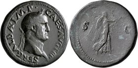 Galba, 68-69. Sestertius (Orichalcum, 35 mm, 24.55 g, 7 h), Rome, circa October 68. SER GALBA• IMP•CAES•AVG TR•P Laureate head of Galba to right. Rev....
