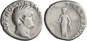 Otho, 69. Denarius (Silver, 18 mm, 3.06 g, 6 h), Rome, 15 January-16 April 69. [IMP] M OTHO CAESAR A[VG TR P] Bare head of Otho to right. Rev. [PAX OR...