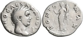 Otho, 69. Denarius (Silver, 19 mm, 3.06 g, 6 h), Rome, 15 January-16 April 69. [IMP O]THO CAESAR AVG TR P Bare head of Otho to right. Rev. PONT MAX Ce...