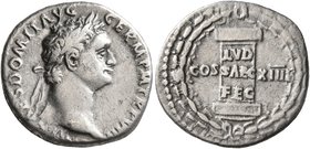 Domitian, 81-96. Denarius (Silver, 18 mm, 3.37 g, 6 h), Rome, 14 September-31 December 88. IMP CAES DOMIT AVG GERM P M TR P VIII Laureate head of Domi...
