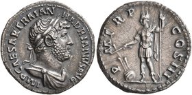 Hadrian, 117-138. Denarius (Silver, 19 mm, 2.53 g, 7 h), Rome, 119-122. IMP CAESAR TRAIAN HADRIANVS AVG Laureate and draped bust of Hadrian to right. ...