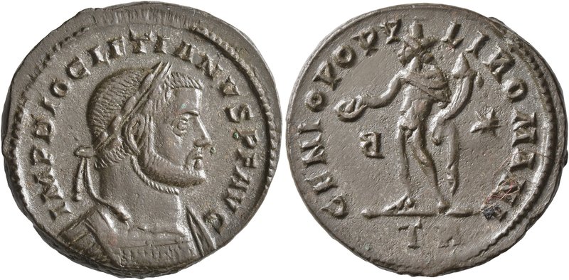 Diocletian, 284-305. Follis (Bronze, 27 mm, 10.42 g, 12 h), Treveri, circa 298-2...