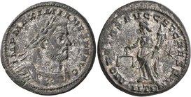 Maximianus, first reign, 286-305. Follis (Silver, 28 mm, 11.26 g, 12 h), Treveri, circa 301. IMP MAXIMIANVS P F AVG Laureate and cuirassed bust of Max...