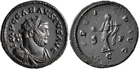 Carausius, Romano-British Emperor, 286-293. Antoninianus (Bronze, 23 mm, 4.51 g, 7 h), 'C' mint (Camulodunum?). IMP C CARAVSIVS P F AVG Radiate, drape...