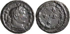 Constantine I. 1/4 Follis (Bronze, 14 mm, 1.34 g, 5 h), Treveri, 310-311. CONSTANTINVS NOB C Laureate and cuirassed bust of Constantine I to right. Re...
