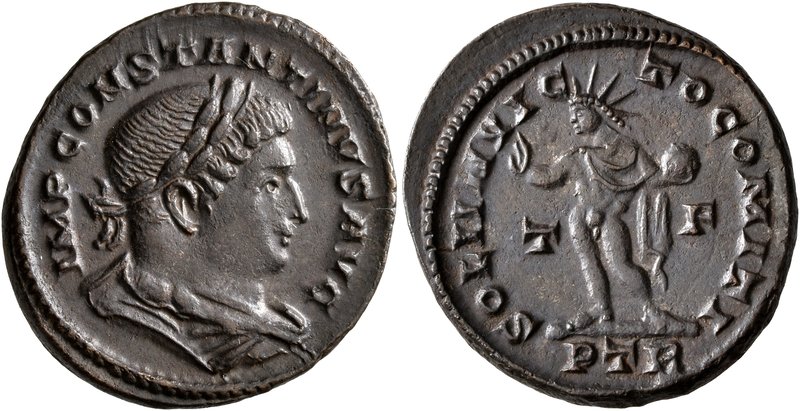 Constantine I, 307/310-337. Follis (Bronze, 24 mm, 5.26 g, 6 h), Treveri, 313-31...