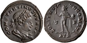 Constantine I, 307/310-337. Follis (Bronze, 20 mm, 3.88 g, 6 h), Treveri, 316. CONSTANTINVS P F AVG Laureate, draped and cuirassed bust of Constantine...