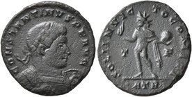 Constantine I, 307/310-337. Follis (Bronze, 19 mm, 2.26 g, 7 h), Treveri, 316. CONSTANTINVS P F AVG Laureate and cuirassed bust of Constantine I to ri...