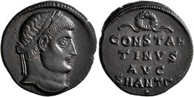 Constantine I, 307/310-337. Follis (Bronze, 18 mm, 2.11 g, 12 h), Antiochia, 324-325. Laureate head of Constantine I to right. Rev. CONSTAN/TINVS / AV...