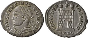 Constantine II, as Caesar, 316-337. Follis (Bronze, 20 mm, 2.00 g, 12 h), a contemporary imitation of an issue from Treveri, after 325. CONSTANTINVS I...