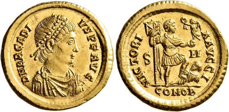 Arcadius, 383-408. Solidus (Gold, 21 mm, 4.42 g, 5 h), Sirmium, 393-395. D N ARC...