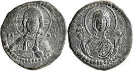 Anonymous Folles, time of Romanus IV, circa 1068-1071. Follis (Bronze, 27 mm, 8.46 g, 6 h), Class G, Constantinopolis. Nimbate bust of Christ facing, ...