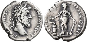 UNCERTAIN GERMANIC TRIBES, Pseudo-Imperial coinage. Early 3rd to mid 4th centuries. Denarius (Silver, 17 mm, 3.11 g, 6 h), Taman Peninsula. Stage 1, i...