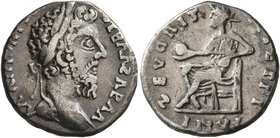 UNCERTAIN GERMANIC TRIBES, Pseudo-Imperial coinage. Early 3rd to mid 4th centuries. Denarius (Silver, 16 mm, 3.18 g, 12 h), Taman Peninsula. Stage 1, ...
