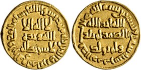 ISLAMIC, Umayyad Caliphate. temp. Suleiman ibn 'Abd al-Malik, AH 96-99 / AD 715-717. Dinar (Gold, 20 mm, 4.25 g, 7 h), no mint name, AH 97 = AD 715/6....