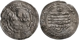 ISLAMIC, Egypt & Syria (Pre-Fatimid). Tulunids. Harun, AH 283-292 / AD 896-904. Dirham (Silver, 25 mm, 2.83 g, 2 h), Misr, AH 290 = AD 902/3. Album 66...