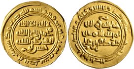 ISLAMIC, Arabia. Ziyadids. al-Muzaffar ibn 'Ali, circa AH 371-435 / AD 983-1044. Dinar (Gold, 22 mm, 2.61 g, 7 h), citing the governor Hasan ibn Salam...