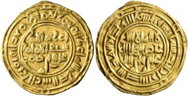 ISLAMIC, Arabia. Sulayhids. 'Ali ibn Muhammad, AH 439-473 / AD 1047-1081. Dinar (Gold, 20 mm, 2.52 g, 2 h), citing the Fatimid Caliph al-Mustansir, Za...