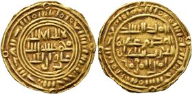 ISLAMIC, Arabia. Sulayhids. 'Arwa bint Ahmad, AH 484-532 / AD 1091-1137. 1/2 Dinar (Gold, 18 mm, 1.19 g, 4 h), Dhu Jibla, blundered date. SICA X, 67ff...