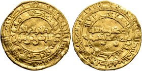 ISLAMIC, Fatimids. al-Zahir li-I'zaz Din Allah, AH 411-427 / AD 1021-1036. Dinar (Gold, 22 mm, 4.12 g, 2 h), Misr, AH 416 = AD 1025/6. Nicol 1518. SIC...