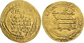 ISLAMIC, Persia (Pre-Seljuq). Ziyarids. Mardawij, AH 315-323 / AD 927-935. Dinar (Gold, 25 mm, 3.62 g, 3 h), citing the caliph al-Qahir, the heir appa...