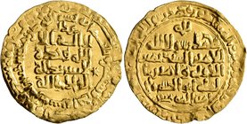 ISLAMIC, Persia (Pre-Seljuq). Ghaznavids. Yamin al-Dawla Abu'l-Qasim Mahmud, AH 388-421 / AD 998-1030. Dinar (Gold, 24 mm, 3.06 g, 4 h), Herat, AH 391...