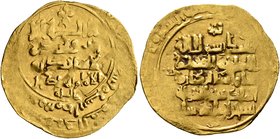 ISLAMIC, Seljuks. Great Seljuk. Rukn al-Din Barkiyaruq, AH 486-498 / AD 1093-1105. Dinar (Gold, 23 mm, 2.41 g, 8 h), citing Sanjar, a viceroy under Ba...