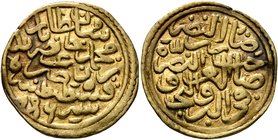 ISLAMIC, Ottoman Empire. Bayezid II, AH 886-918 / AD 1481-1512. Sultani (Gold, 19 mm, 3.49 g, 1 h), Qustantiniya, AH 886 = AD 1481. Pere 101. Sultan -...