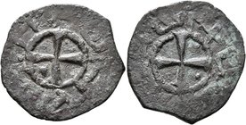 ARMENIA, Cilician Armenia. Baronial. Roupen I, 1080-1095. Pogh (Bronze, 21 mm, 2.22 g). ՌաԻԲԷՆ ('Roupen' in Armenian) Cross. Rev. Ծաղա այ ('servant of...