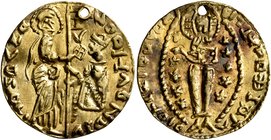 ITALY. Venezia (Venice). Uncertain. Ducat (Gold, 21 mm, 3.47 g, 12 h), a contemporary eastern imitation, circa 16th century. St. Mark standing right, ...