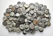 A lot containing 7 silver and 153 bronze coins. All: Greek. Fair to very fine. LOT SOLD AS IS, NO RETURNS. 160 coins in lot.