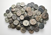 A lot containing 94 bronze coins. All: Greek. Fair to about very fine. LOT SOLD AS IS, NO RETURNS. 94 coins in lot.