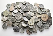 A lot containing 107 bronze coins. All: Ancient Armenian. Fair to about very fine. LOT SOLD AS IS, NO RETURNS. 107 coins in lot.