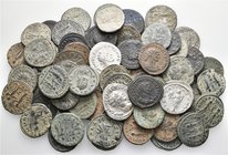 A lot containing 4 silver and 66 bronze coins. All: Roman Imperial Antoniniani. Fine to very fine. LOT SOLD AS IS, NO RETURNS. 70 coins in lot.