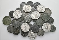 A lot containing 7 silver and 30 bronze coins. All: Roman Imperial. Fine to good very fine. LOT SOLD AS IS, NO RETURNS. 37 coins in lot.