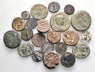 A lot containing 3 silver, 15 bronze coins and 4 lead seals. Includes: Greek, Roman Provincial, Roman Imperial and Byzantine. Fine to very fine. LOT S...