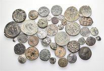 A lot containing 9 silver and 30 bronze coins. Includes: Greek, Roman Provincial, Roman Imperial, Byzantine and early Medieval Fine to very fine. LOT ...