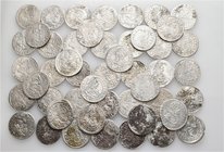 A lot containing 48 silver coins. All: Holy Roman Empire. 3 Kreuzer. Very fine to good very fine. LOT SOLD AS IS, NO RETURNS. 48 coins in lot.