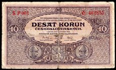 Czechoslovakia 10 Korun 1919

P# 8a; Series P; VG