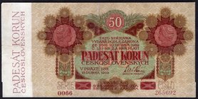 Czechoslovakia 50 Korun 1919 Very Rare

P# 10a; # 0066 265692